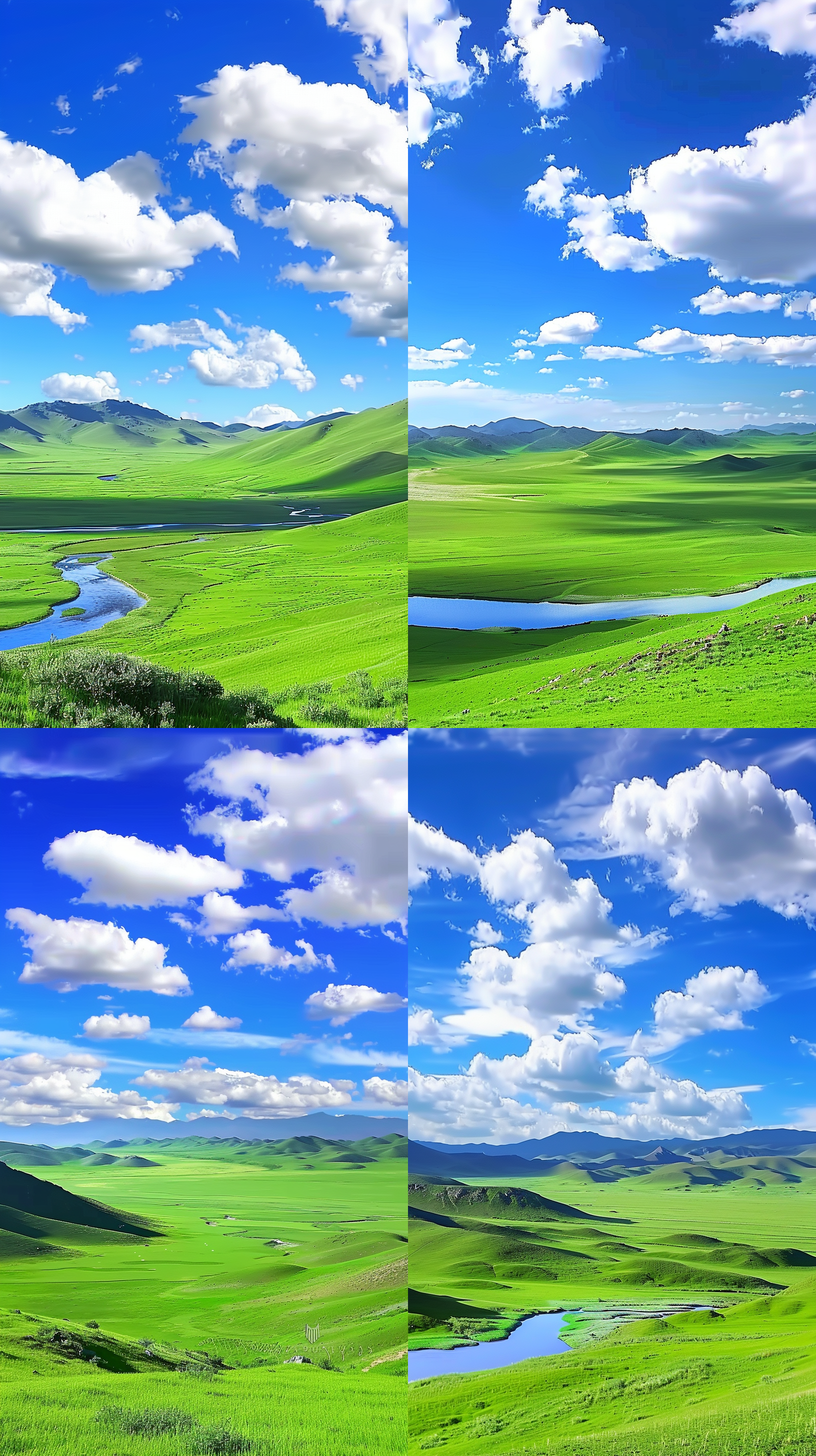 cinematic silk road lanscape, blue sky and green grassland, floating lands in-clouds, youtube video screenshot, mongolia, still from a music video, vibrantly lush, 2 0 1 5 live music video, flow visualization, very relaxing, calming, green screen