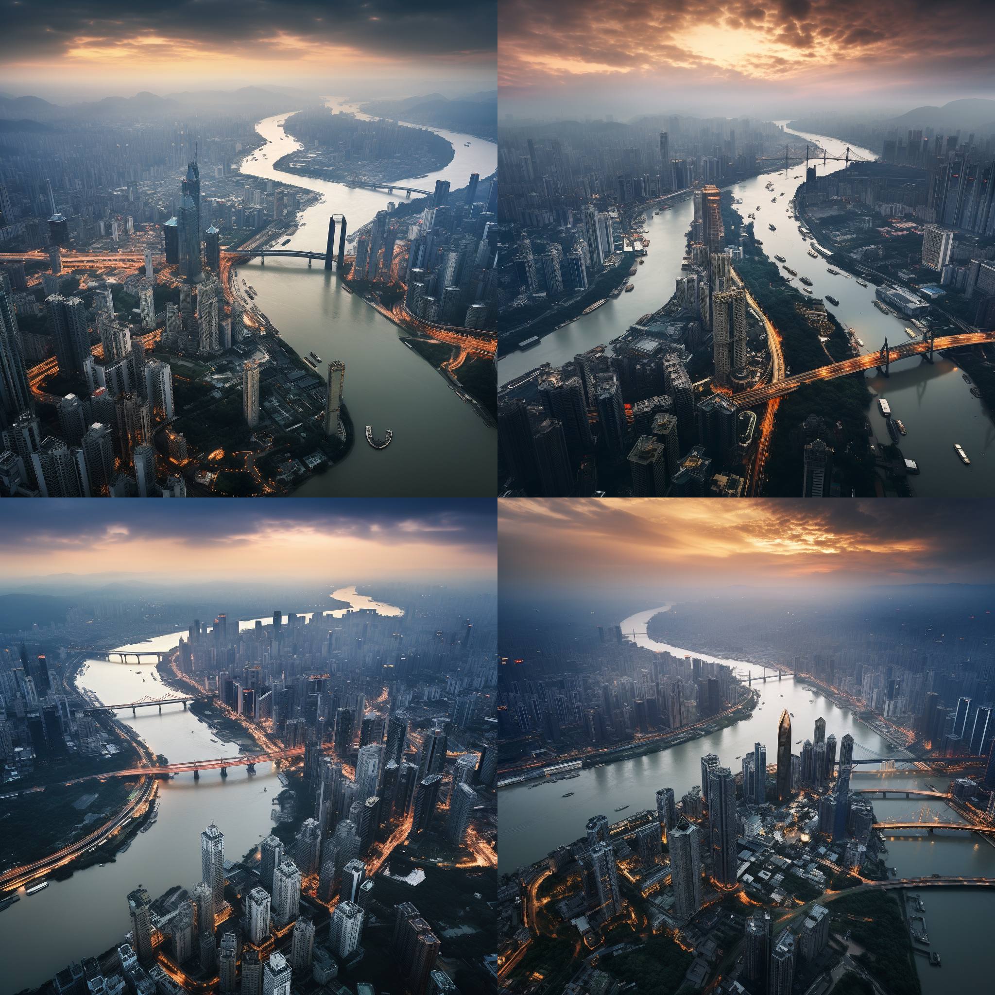 重庆，鸟瞰视角，摄影