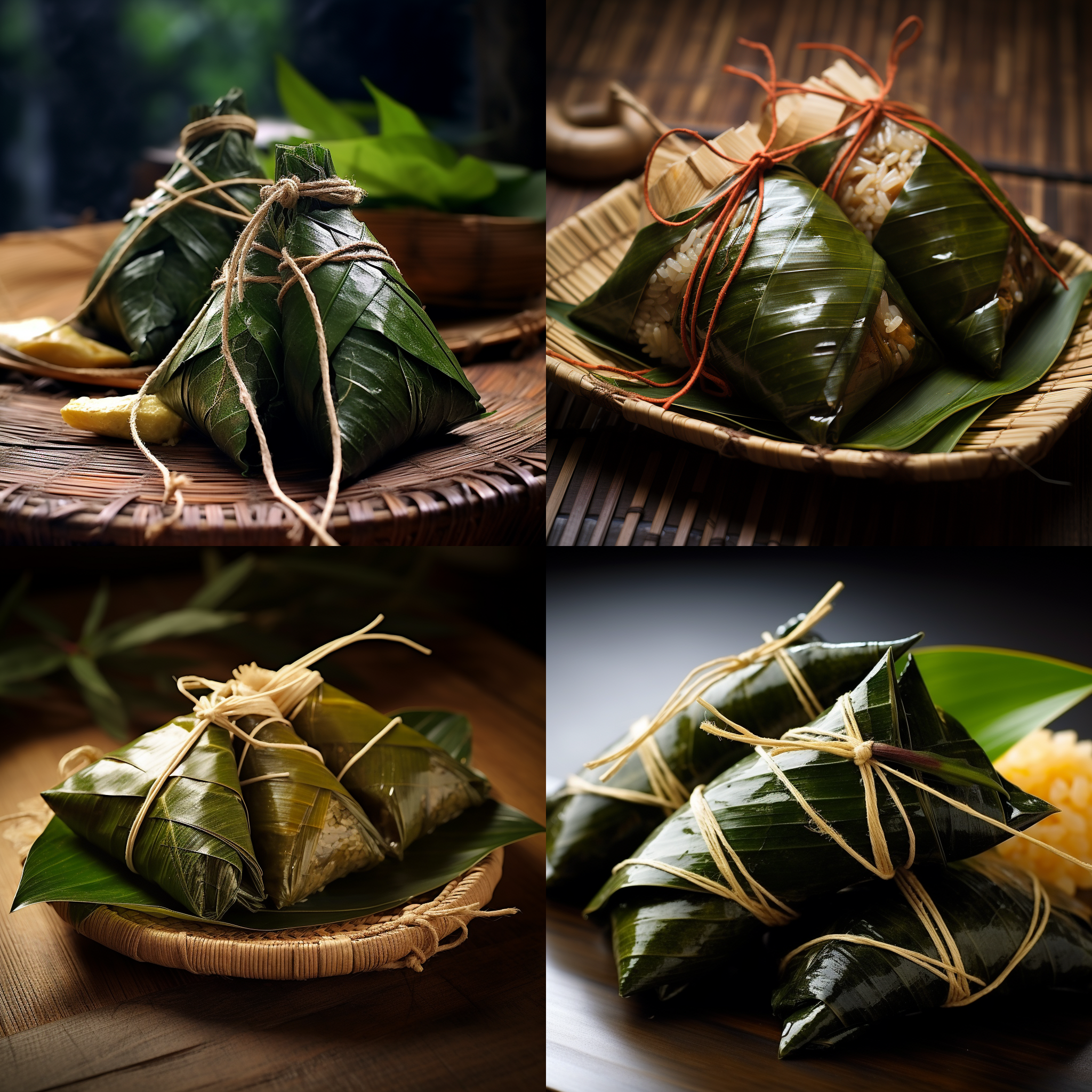 粽叶包裹的粽子