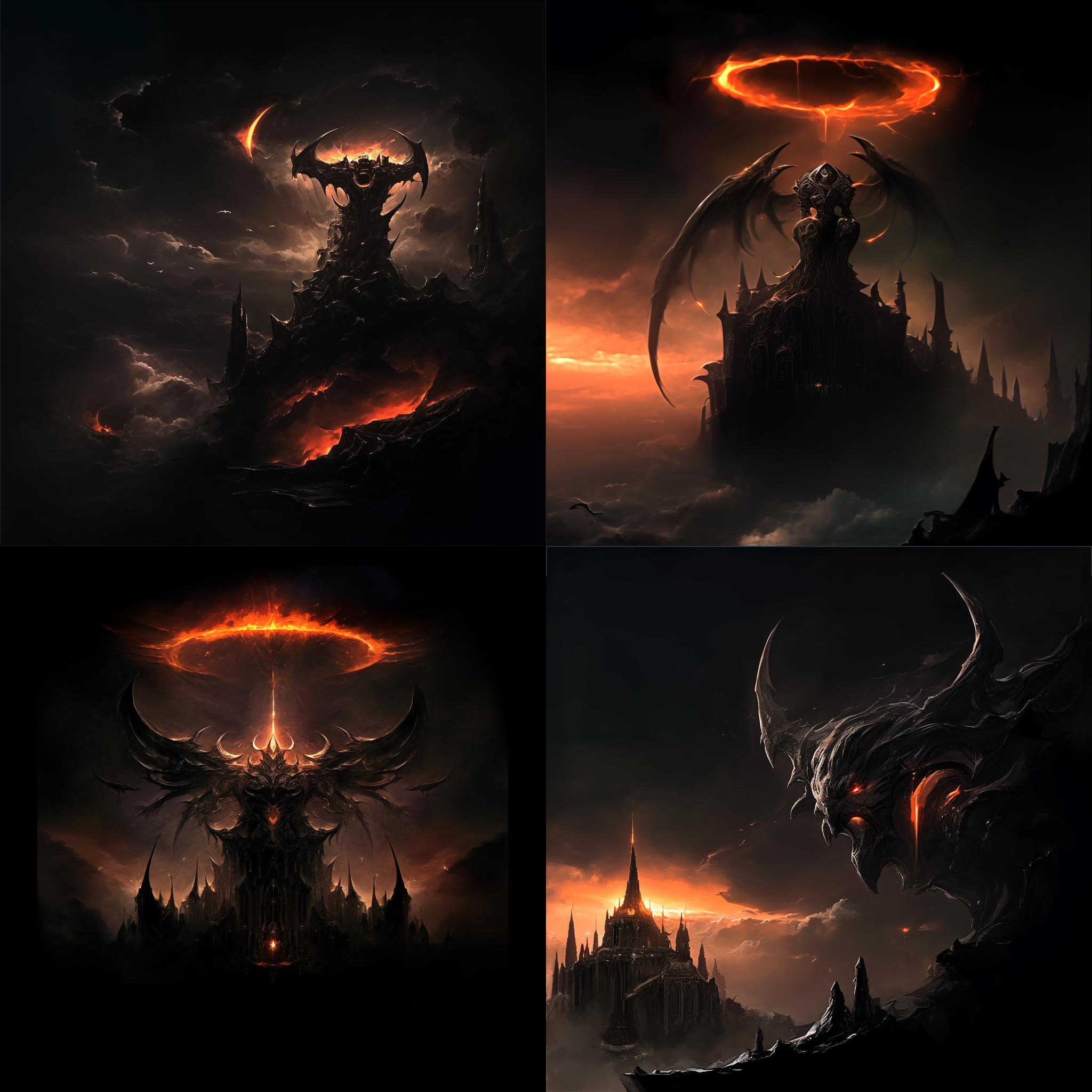 神明降临，云雾缭绕，宏伟宫殿，金色光芒，仰视角度，超现实风格，长焦镜头，柔和光线，庄严，神秘，敬畏。