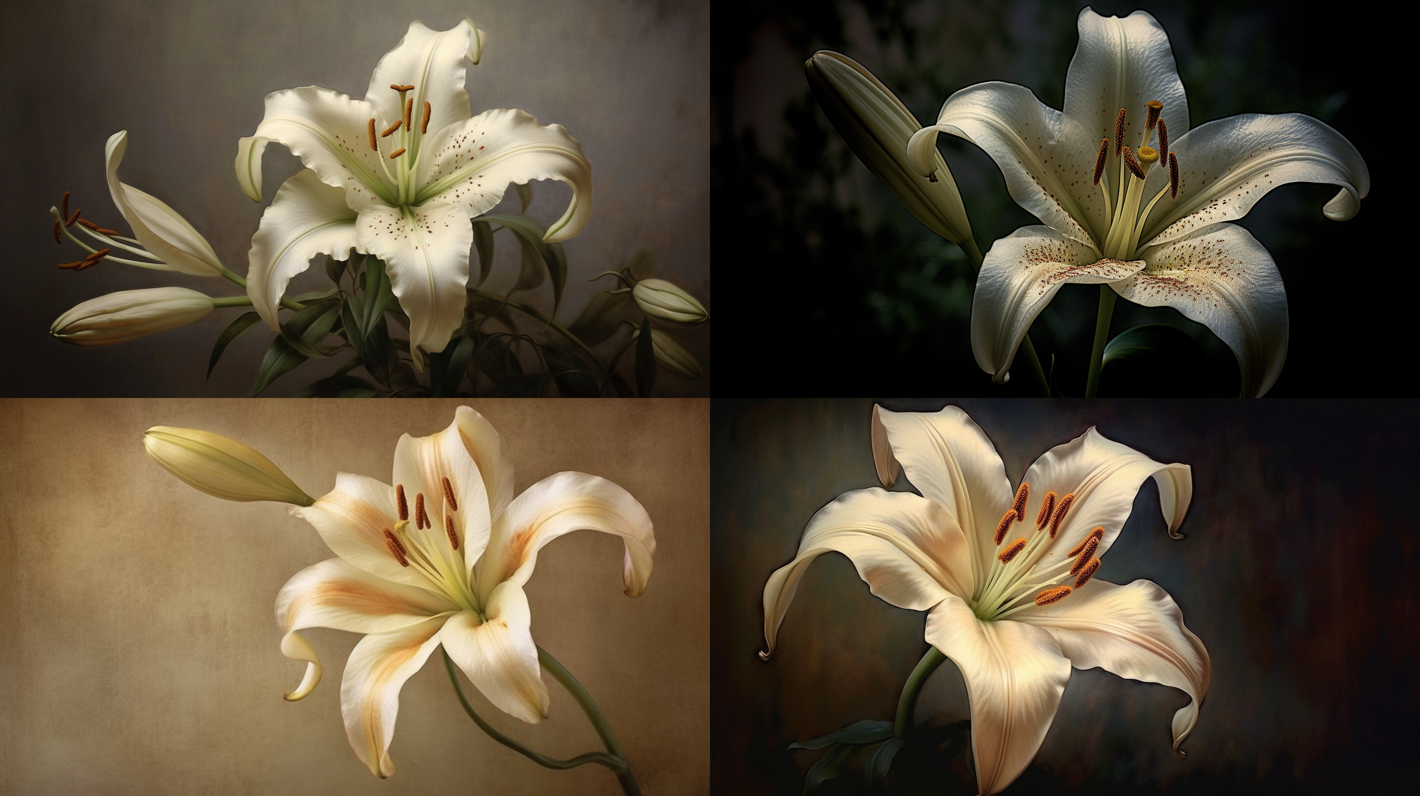 一朵素雅的百合花，色调清雅，朦胧而温馨，色彩淡雅