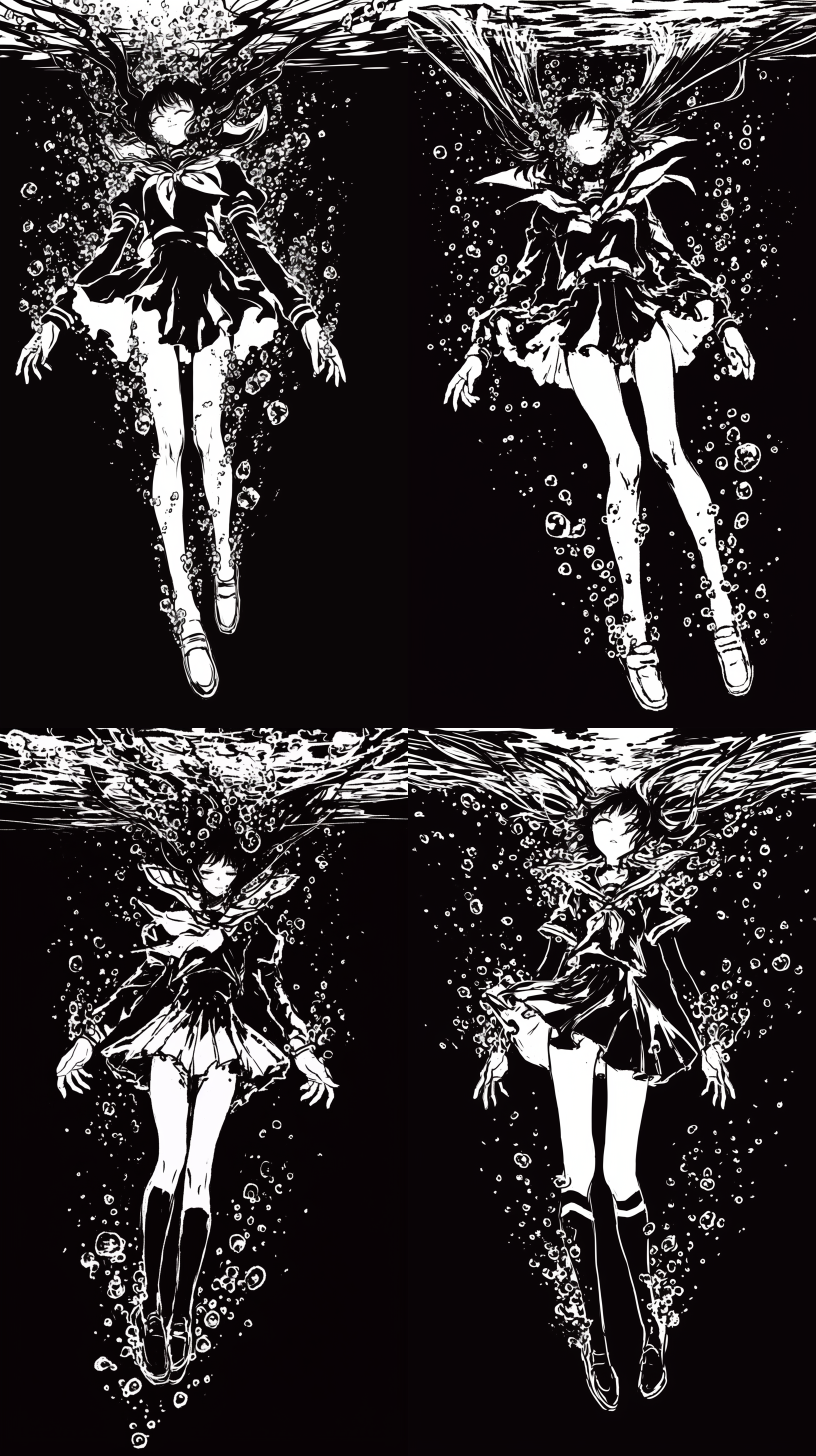 黑白熊猫全身，张开胳膊，低多边形风格，简洁线条，黑白对比，正面视角，中景构图，自然光，动态捕捉，活泼，友好。