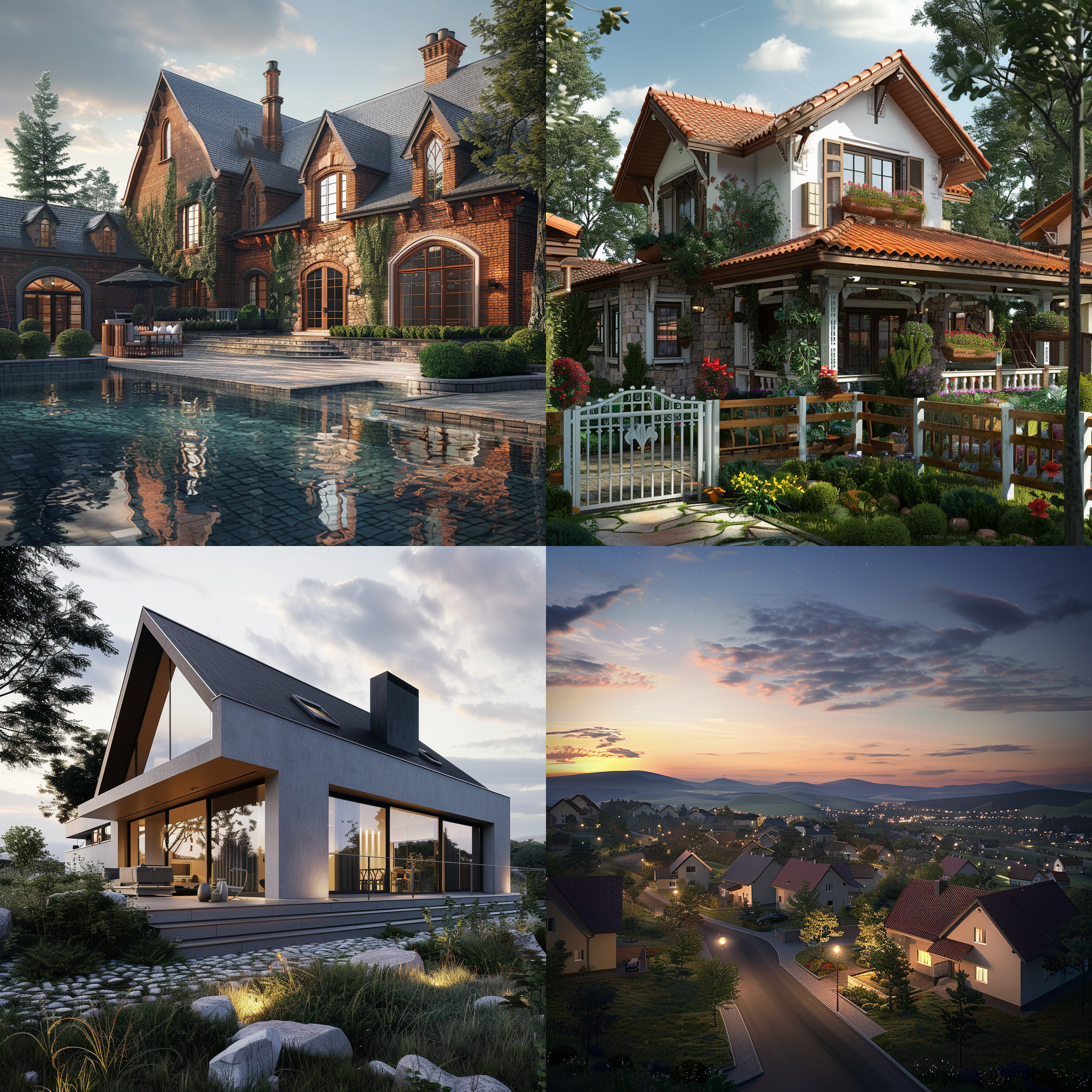 现代化，农村住宅建房，细节精细，8k画质。