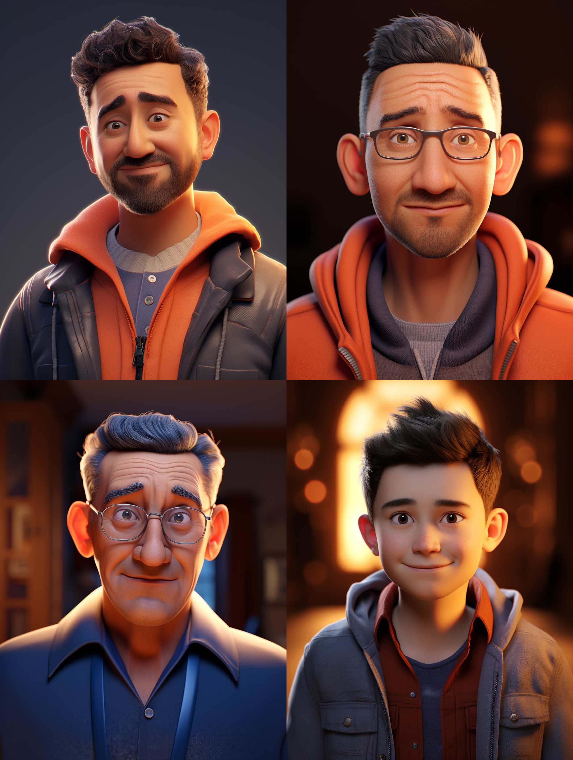 a cool man, ip character, mission, bust, warm light, pixar style, disney style, refined 3d rendering, blender, c4d, octane rendering, 8k, hd, super detail ar 3:4-iw2-niji 5