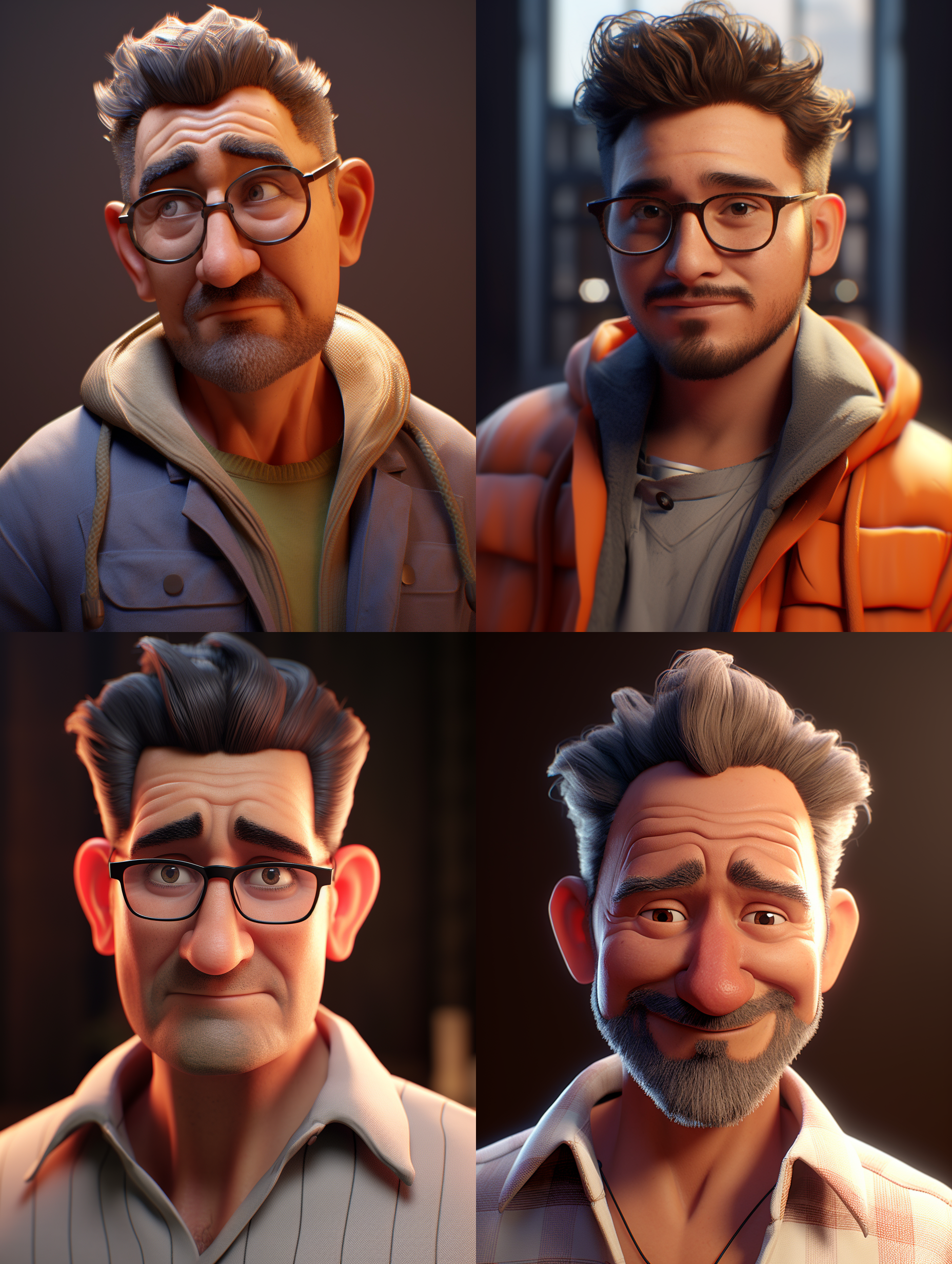 a cool man, ip character, mission, bust, warm light, pixar style, disney style, refined 3d rendering, blender, c4d, octane rendering, 8k, hd, super detail ar 3:4-iw2-niji 5