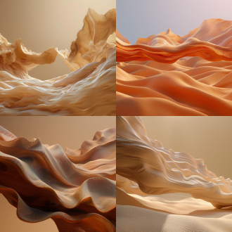 flowing fabric, desert environment, illustration 8k, texture, 3d render, smooth stylized shapes, oc rendered, trending on artstattion, inspired by andrew geddes