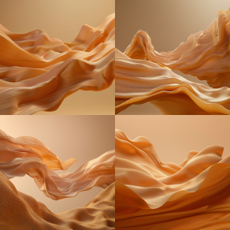 flowing fabric, desert environment, illustration 8k, texture, 3d render, smooth stylized shapes, oc rendered, trending on artstattion, inspired by andrew geddes