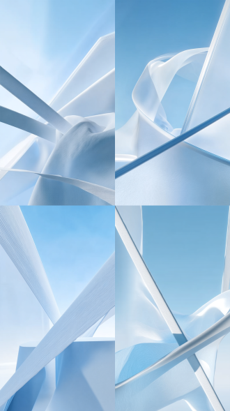 background soft blue, illustration 8k, airscape, white plastic, panoramic anamorphic, angelic purity, autodesk solidowkrs visualize, inspired by thomas de keyser, ultra-high detail, ribbon,, elegant clean design,