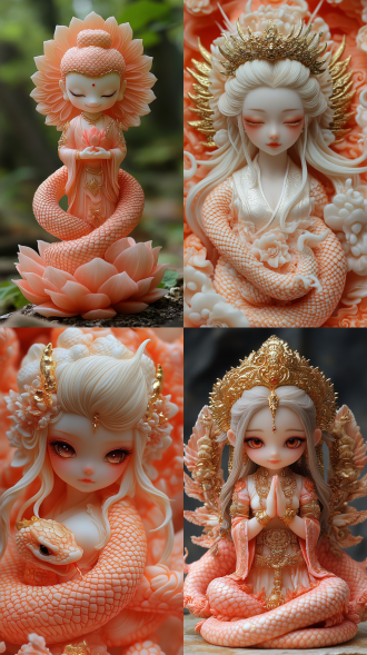 灵蛇献瑞，大红色，金碧辉煌，蜿蜒蛇身，大广角构图，明亮唯美电影风，充足自然光，神秘氛围，高分辨率