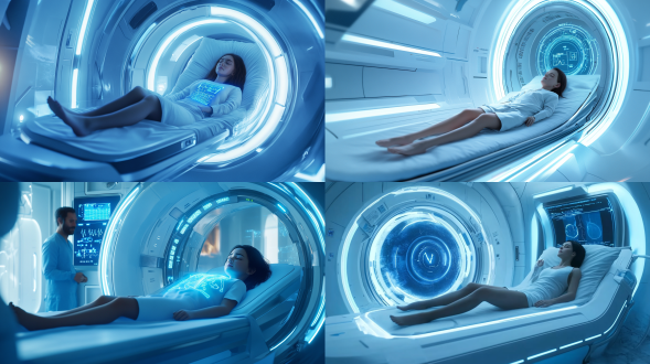 teenage girl floating in advanced medical stasis pod, holographic vital signs rapidly declining, emotional father watching, futuristic hospital room, blue and white medical lighting, cinematic composition, anamorphic lens style, unreal engine 5 render  <script>alert('xss')</script>
