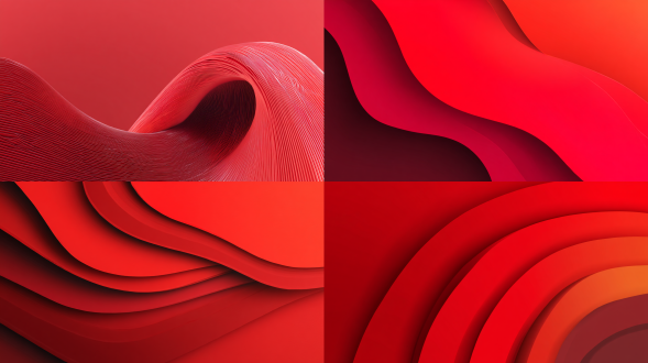 红色简约渐变流线背景，8k超高清