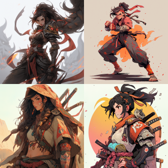 一个女武侠，全身像