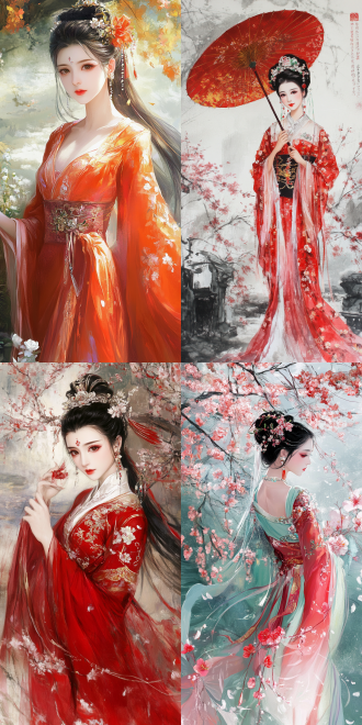 中国风，流光溢彩，画质清晰，华美端庄