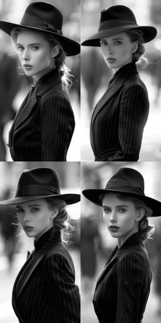 scarlett johansson，30年代服饰，侦探，街头，美国往事