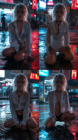 雷电将军半蹲倒立，过膝袜抱膝单腿伸开，大长腿红格子短裙高跟鞋，超级细节优雅气质艺术感，8k分辨率，高细节，室内光，广角镜头，柔和光线，静态动作，红色与黑色，优雅与力量。