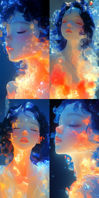 james jean soft light 4k, anime vfx, her eyes are closed, low - poly aliased, ethereal fairytale, oculus quest 2, the world tree, inspired by fyodor rokotov, the artist has used bright, color spectrum refraction, surrealisme aesthetic, still frame from a movie, idol, she