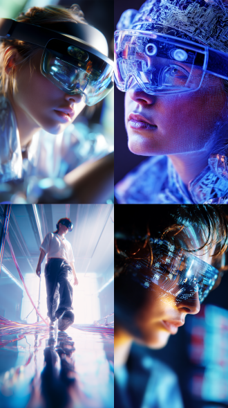 画面是一个it程序员的视角，他正在一个全透明的玻璃上操作全息影像，画面要像美国大片一样震撼，给人强大的压迫感。低角度，中特写，虚化，look up，high detail，hyper quality，high resolution，fhd，8k，8k smooth。