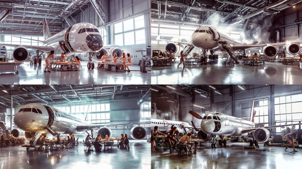 一群美女吃着饭突然变成外星人去打架