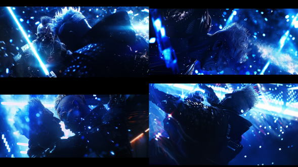 全景24mm, 守护者和sarsh 一起交谈 未来主义 激光 电磁音波