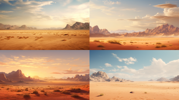 沙漠和远山背景，简洁，气势磅礴