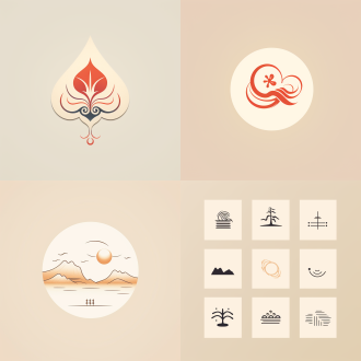 广科金辉标志设计，简约平面图形，复古风格，对称布局，高对比度，白色背景，中文字体，细腻线条，柔和阴影，温暖色调，艺术感，怀旧情绪。