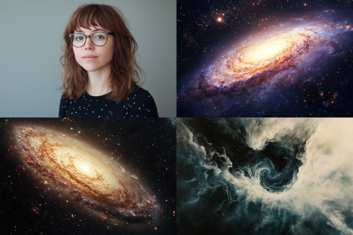 银河太空，超写实主义