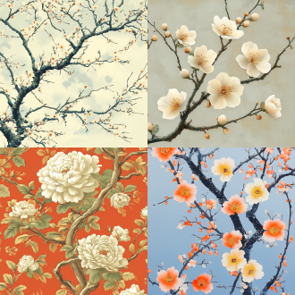 中国风花朵花纹图案