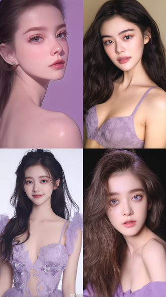 中国年轻美女，三分法构图，特写镜头，工作室，暖黄色调，逆光，微笑，精致妆容，大师风格，细腻细节。 摄影纪实