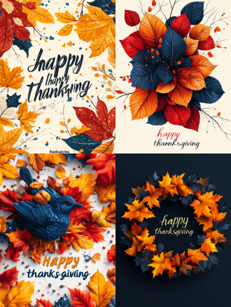 poster, thanksgiving, elegant and simple color palette, plenty of white space for adding text. “happy thanksgiving”