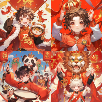 ghailan!, crimson clothes, discord profile picture, asset store, mascot, ceremony, cheerful atmosphere, wlop : : 5, made in 2019, flasks in hands, anime girl, cute!!!, feisar, emir, cub, artgrem, adorable appearance!!!, crowned, left trad, 1 9 th