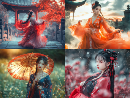 a beautiful chinese girl wearing fashionable and stylish clothes, full body photo, showing the charm of women, surreal environment, 8k, super details, raw