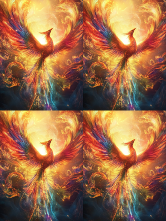 phoenix rising from the ashes, beautiful digital illustration, a full-color airbrushed, birb, colorful lens flares, by mikhail yuryevich lermontov, streaming on twitch, mars energy, primordial waters, grows up to the sky, completely consisting of fire, high quality fantasy stock photo, 2019, the ancient world, csp
