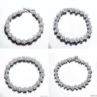 这款镶大细钻石的森林系列仙女简约风格手链，将钻石的闪耀与珍珠的温润完美结合，搭配自然灵动的森林元素，打造出既时尚又充满仙气的珠宝单品，适合追求浪漫与优雅的女性