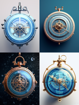 a astrolabe icon，blue，frosted glass transparent technology sense industrial design，white background sense industrial design，white background studio lighting. 3d,c4d,blender，oc rederer high detail, 8k
