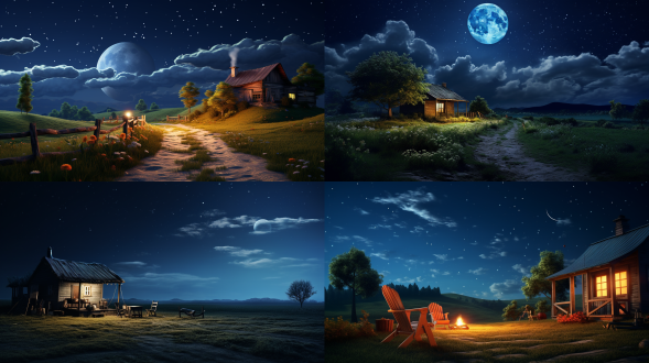 超高清产品简约背景图片户外田园夜晚