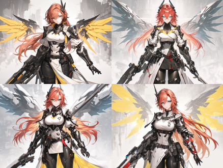 美丽战士，紧身战斗服，高挑纤细，沙漏身材，修长四肢，科幻盔甲，充满能量，高清质感，细节丰富，黑丝美人，手持光剑，站在高达背后，透视效果，壮观场景，科幻风格，长裙飘扬，英勇有力，广角镜头，高对比度，冷色温，侧光，动态模糊，未来感，强大气场，中国美女，半机械战斗盔甲，白色主题，白皙肌肤，丰满，细节逼真，短发，赛博朋克，优雅姿态，女战士，8k，全景，超高清，精致面容，精致妆容，长腿，科幻风格，强光影，激烈动作，金属质感，冷色温，自信，全身照，穿着，9:16比例，放松，造型