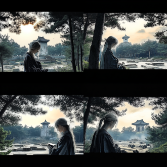 七龙珠·人造人·十八号，眼睛特写，粉色皮质潜水服，侧身，粉色皮裤，低头，粉色背景，8k