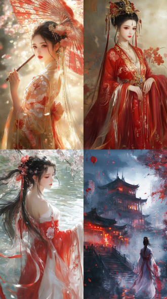 中国风，流光溢彩，画质清晰，华美端庄