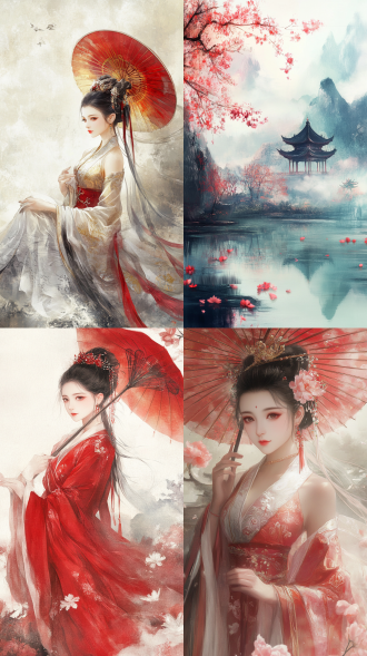 中国风，流光溢彩，画质清晰，华美端庄