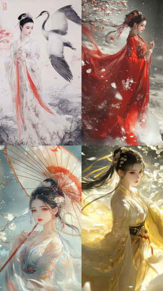 中国风，流光溢彩，画质清晰，华美端庄