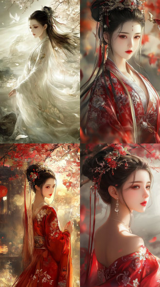 中国风，流光溢彩，画质清晰，华美端庄