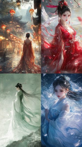 中国风，流光溢彩，画质清晰，华美端庄