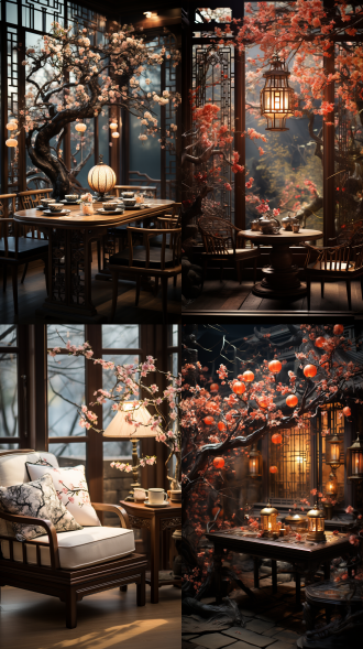 中国风，流光溢彩，画质清晰，华美端庄