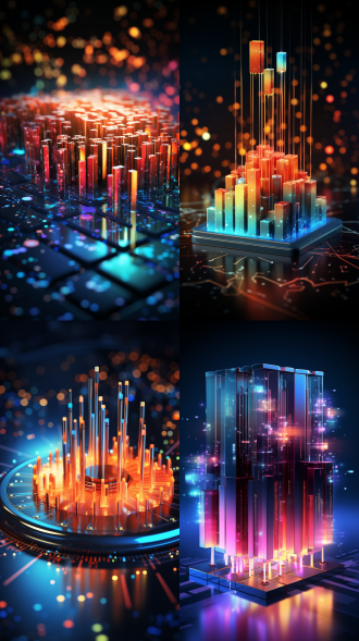 大数据与语言切换图标，中心构图，科技感场景，彩色渐变发光，特写，顶光，数字元素，未来感，冷色调，神秘。