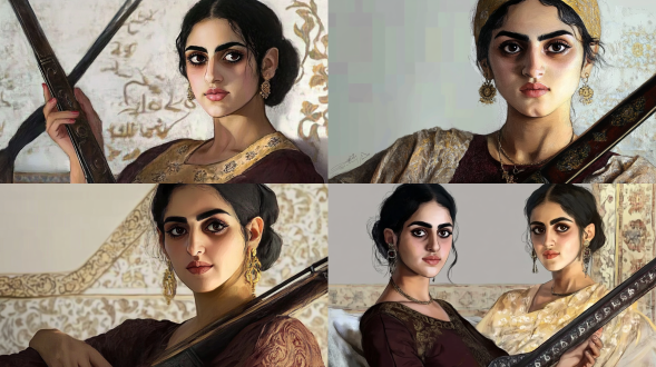 请将参考图片融合生成写真图片，高度逼真，现实主义风格