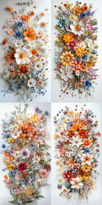 发光的白色背景，一大束满天星花，很多很多花