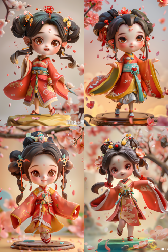 丰富的表情，明亮的大眼睛，樱花背景，粉色汉服，自然光，柔和色调，特写镜头，樱花飘落，微笑，优雅，春天，浪漫。