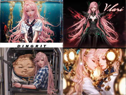 1girl, dramatic lighting,pink mecha,honey mecha