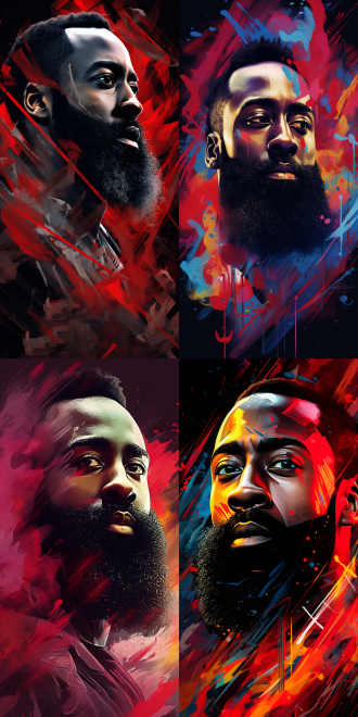 詹姆斯.哈登肖像，马丁·安辛艺术作品肖像，麻省理工学院技术评论，尖锐角度，插画师，动态，艺术博物馆照片，受雨果·桑切斯·博尼利亚启发，以罗斯·特兰风格，弹道，iamag，居中设计，artgram，2010，体育9:16。