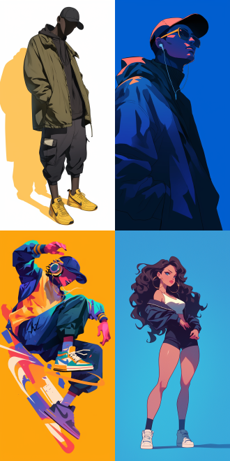 嘻哈短剧logo，电影素材，简洁大气醒目，平面设计，大师手法，新颖创意，高饱和色，正楷字体，光影对比强。